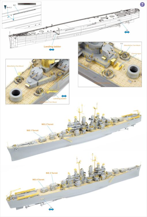 Very Fire 1/350 USS Cleveland Detail Set (For Very Fire) VF350920UP
