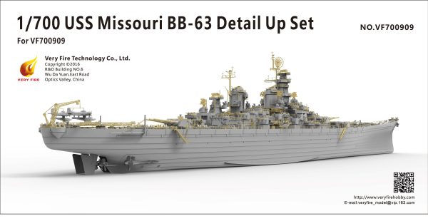 Very Fire Detail Set 1/700 USS Missouri Detail Up Set (For Very Fire) VF700009