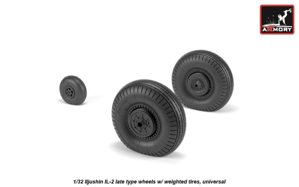 Armory 1/32 Ilyushin IL-2 Bark (late) wheels w/ weighted tires AR AW32016