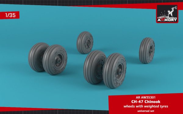 Armory 1/35 CH-47 Chinook wheels w/ weighted tires AR AW35301