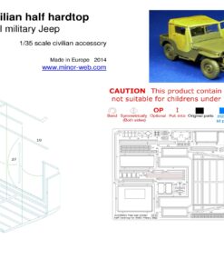 Minor 1/35 Half Hard-Top for WWII military Jeep AVC35001