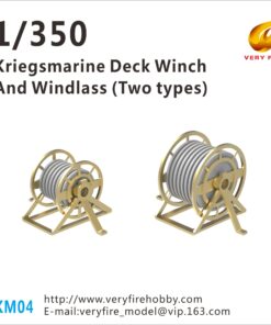 Very Fire 1/350 Kriegsmarine deck winch and windlass 2 types (22 sets) DKM04