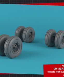 Armory 1/48 CH-53 Sea Stallion wheels w/ weighted tires, early AR AW48336