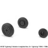 Armory 1/48 EE "Lightning-II" wheels w/ weighted tires, late AR AW48408