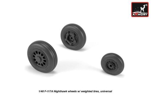 Armory 1/48 F-117A wheels w/ weighted tires AR AW48322