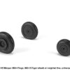Armory 1/48 Mikoyan MiG-9 Fargo / MiG-15 Fagot (early) wheels w/ weighted tires AR AW48032