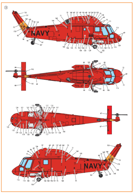Clear Prop 1/72 UH-2/SH-2 Seasprite (early version) technical stencils CPD72001