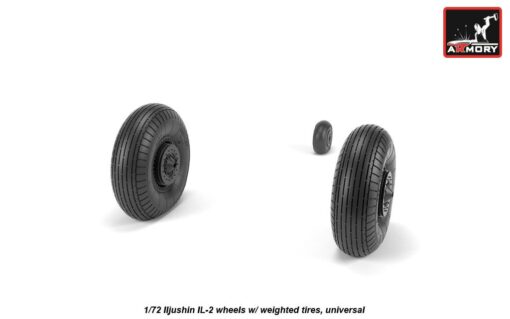 Armory 1/72 Ilyushin IL-2 Bark (early) wheels w/ weighted tires AR AW72055