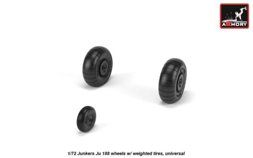 Armory 1/72 Junkers Ju 188 wheels w/ weighted tires AR AW72203