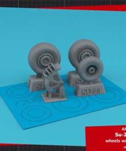 Armory 1/72 Sukhoi Su-25 Frogfoot wheels w/ weighted tyres & mudguard AR AW72063