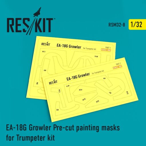 ResKit 1/32 EA-18G Growler Pre-cut painting masks for Trumpeter kit RSM32-0008