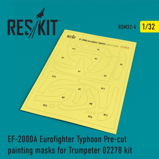 ResKit 1/32 EF-2000A Eurofighter Typhoon Pre-cut painting masks for Trumpeter 02278 kit RSM32-0004