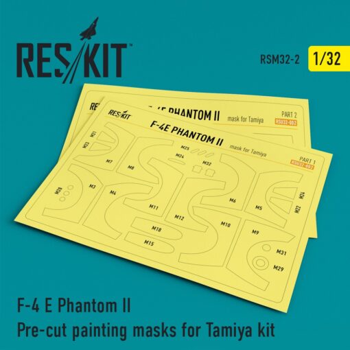 ResKit 1/32 F-4 E Phantom II Pre-cut painting masks for Tamiya kit RSM32-0002