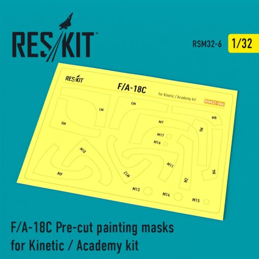 ResKit 1/32 F/A-18C Pre-cut painting masks for Kinetic / Academy kit RSM32-0006