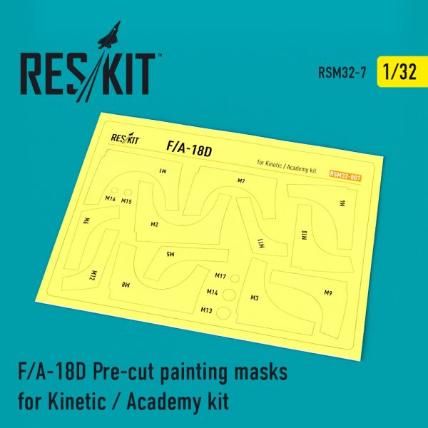 ResKit 1/32 F/A-18D Pre-cut painting masks for Kinetic / Academy kit RSM32-0007