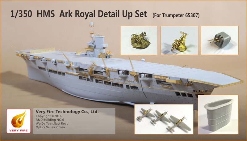 VFWD005 Veryfire 1/350 HMS Royal Ark wooden deck for TRUMPETER 65307 