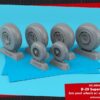 Armory 1/48 B-29 Superfortress late production wheels w/ weighted tyres (GS) AR AW48351
