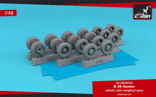 Armory 1/48 B-58 Hustler wheels w/ weighted tyres AR AW48354