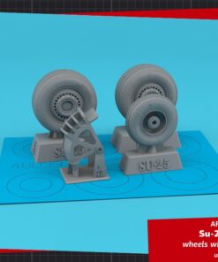 Armory 1/48 Sukhoi Su-25 Frogfoot wheels w/ weighted tyres & mudguard AR AW48039