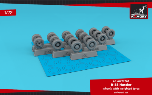 Armory 1/72 B-58 Hustler wheels w/ weighted tyres AR AW72361