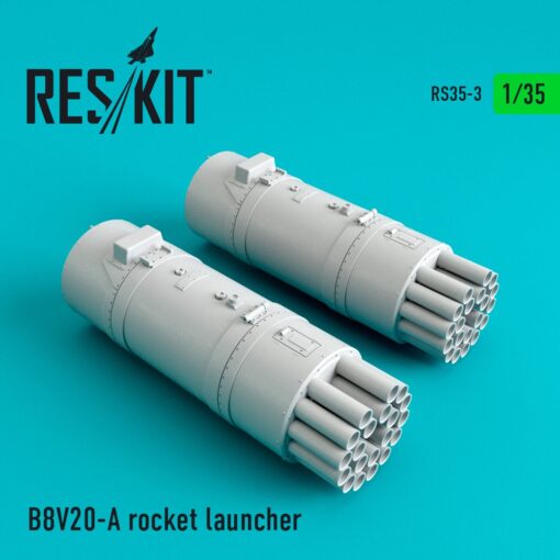 ResKit 1/35 B8V20-A rocket launcher (2 pcs) (Mi-24, Mi-8,Toyota Hilux, BTR-70, URAL) RS35-0003